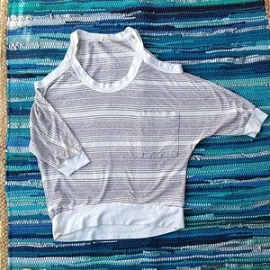 LAmade Gray Cold Shoulder Top